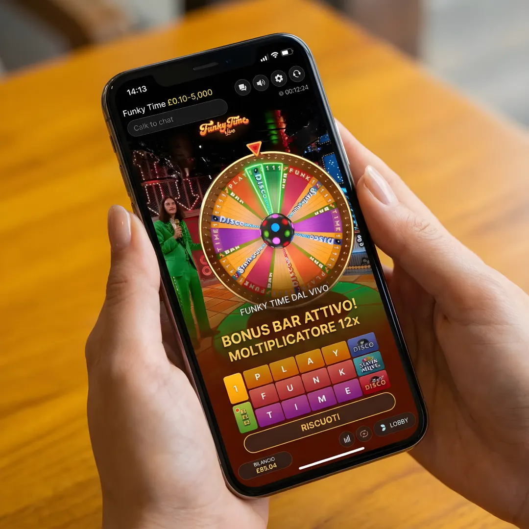 Bonus Bar di Funky Time con moltiplicatore 12x attivo