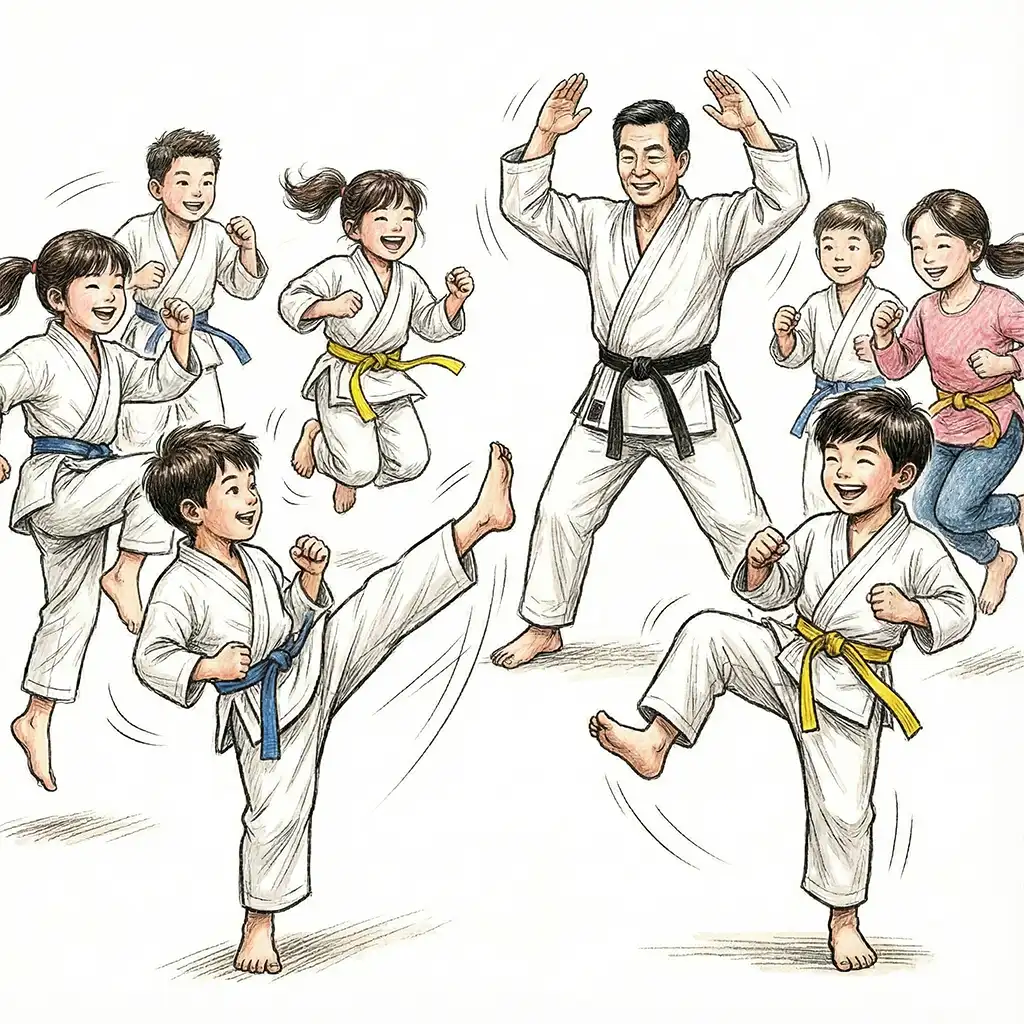 karate warm-up exercises kids energy